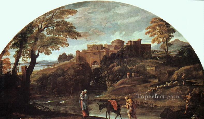 The Flight into Egypt Baroque Annibale Carracci Oil Paintings